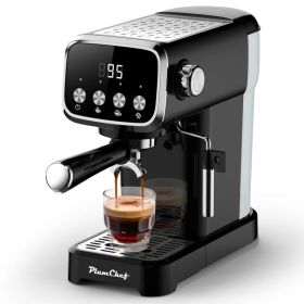 20 BAR Slim Vertical Espresso Machine With Milk Frother, Built-in Cup Warmer, 43 OZ Detachable Tank, For Rich Espresso, Americano, Latte, Compact Spac