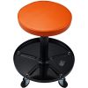 Mechanic Stool, 250 LBS Rolling Pneumatic Creeper Garage/Shop Seat, Adjustable Height 22 in-28 in Padded Rolling Workshop Stool with Tool Tray