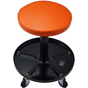 Mechanic Stool, 250 LBS Rolling Pneumatic Creeper Garage/Shop Seat, Adjustable Height 22 in-28 in Padded Rolling Workshop Stool with Tool Tray