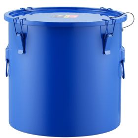 Fryer Grease Bucket, 10 Gal Oil Disposal Caddy Carbon Steel Fryer Oil Bucket with Rust-Proof Coating, Oil Transport Container with Lid, Lock Clip