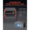 12V 30A DC to DC Battery Charger, 375W, On-Board Battery Charger for Lead-Acid, Lithium, AGM, GEL, and Flooded Batteries, Smart Multi-Stage Charging