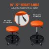 Mechanic Stool, 250 LBS Rolling Pneumatic Creeper Garage/Shop Seat, Adjustable Height 22 in-28 in Padded Rolling Workshop Stool with Tool Tray