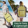 63*65*82cm Short Oxford Cloth Silver White Aluminum Tube Bearing 100kg Beach Chair Yellow