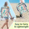 63*70*99cm Heightened Oxford Cloth Silver White Aluminum Tube Bearing 100kg Beach Chair Flamingo