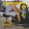 Rolling Garage Stool, 300LBS Capacity, Adjustable Height from 24 in to 28.7 in, Mechanic Seat with 360-degree Swivel Wheels and Tool Tray