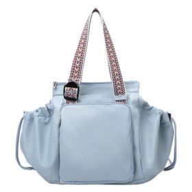 Ins Backpack Fashion Multifunctional Large Capacity Shopping Shoulder Bags Women Waterproof Travel Handbag (Option: Blue-32x23x35cm)