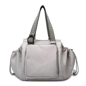 Ins Backpack Fashion Multifunctional Large Capacity Shopping Shoulder Bags Women Waterproof Travel Handbag (Option: Gray-32x23x35cm)