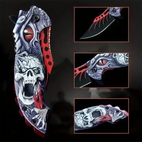 Portable Folding Knife For Camping, Hunting, Fishing, Hiking. With Broken Glass Function, Pocket Clip. A Gift For My Father. (Option: Style1)