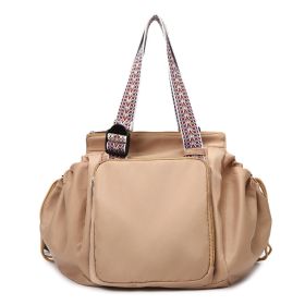 Ins Backpack Fashion Multifunctional Large Capacity Shopping Shoulder Bags Women Waterproof Travel Handbag (Option: Khaki-32x23x35cm)