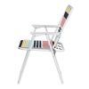 Folding Beach Chair, Lightweight Beach Chair with High Back, Portable Foldable Camping Chair Lawn Chair with Hard Armrest, Colorful Stripes