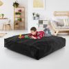 57 x 57 Inch Crash Pad Sensory Mat with Foam Blocks and Washable Velvet Cover